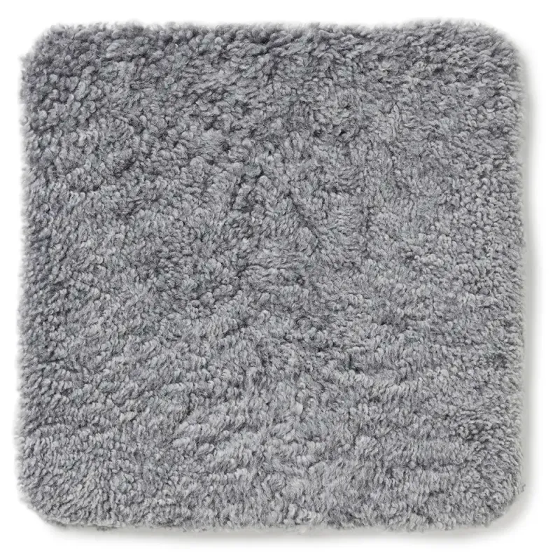 Skinnwille, Curly Sittdyna fårskinn 40×40 cm Charcoal grey Silver