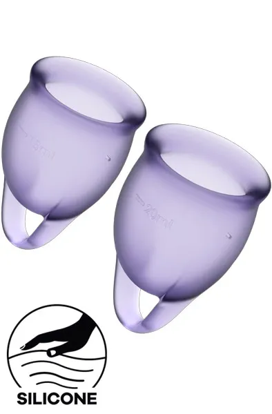 Satisfyer feel confident menstrual cup lila 1 styck