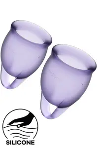 Satisfyer feel confident menstrual cup lila 1 styck