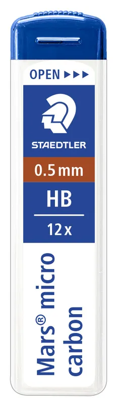 Stift till stiftpenna Mars Micro 0,5mm HB 12-pack Staedtler