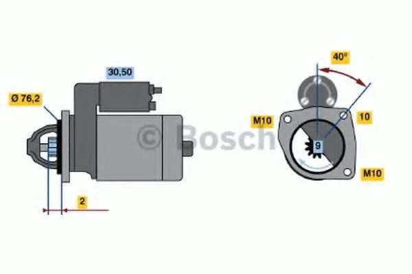 Startmotor BOSCH 0 986 016 660