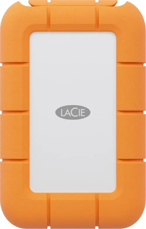 Lacie Mini Rugged Ssd 500gb Usb-c Grå, Orange