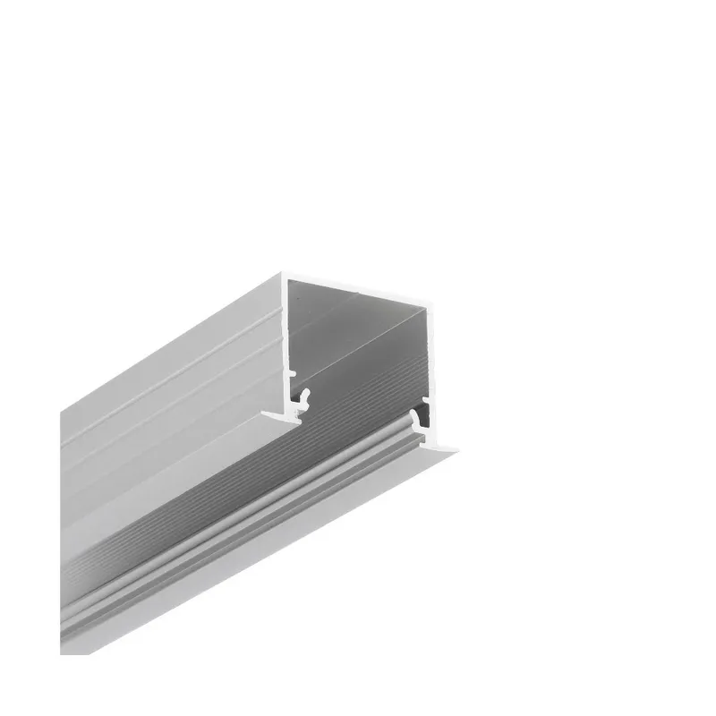 1m aluprofil LINEA-IN20 EE7F/U7 – Anodiserad, infälld, LED-skena