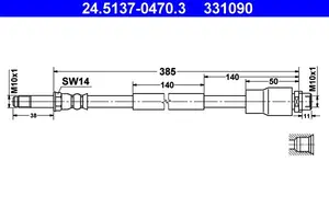 Bromsslang ATE 24.5137-0470.3