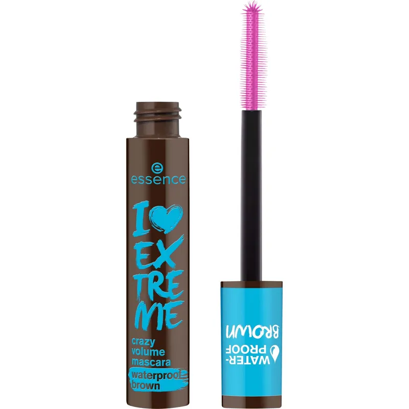 Mascara - I Love Extreme Crazy Volume Waterproof 12 ml - Vattentålig - Cozy Brown (Marron) - XXL Borste