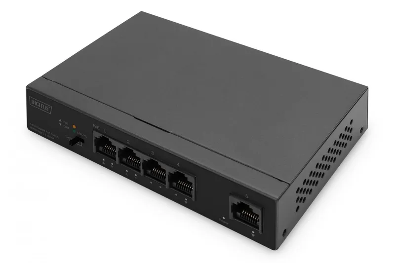 DIGITUS 4+1 Port Ethernet Unmanaged PoE Switch