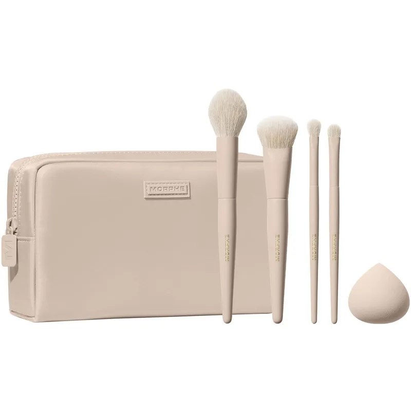 Morphe Oat Latte 5-Piece Face & Eye Brush Set