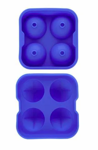 Isbollar, Silikon, 4-pack (Blå)