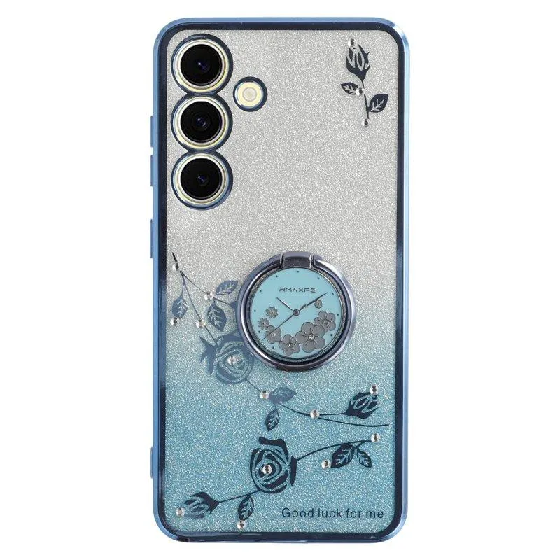 KADEM Mobilskal för Samsung Galaxy S26 Ring Kickstand TPU – Blå