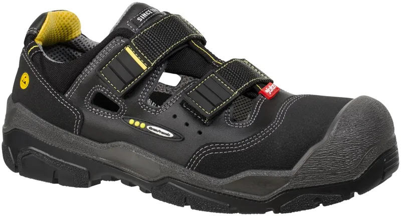 Jalas 1518 Antislip+ Skyddssandal S1P, svart 40