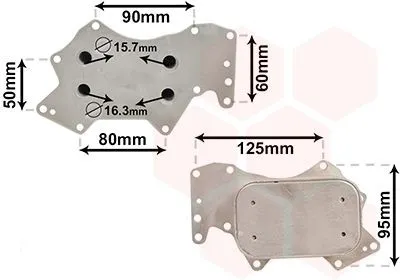 Oljekylare VAN WEZEL 03013711