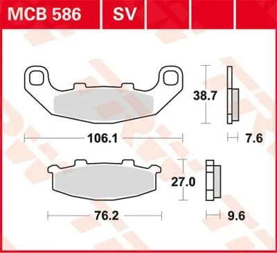 TRW MCB586 Bromsbelägg