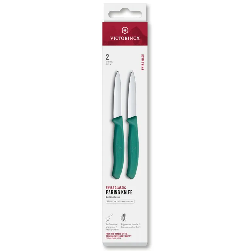 Victorinox Swiss Classic skalkniv 2-pack 8 cm, grön (#1040)