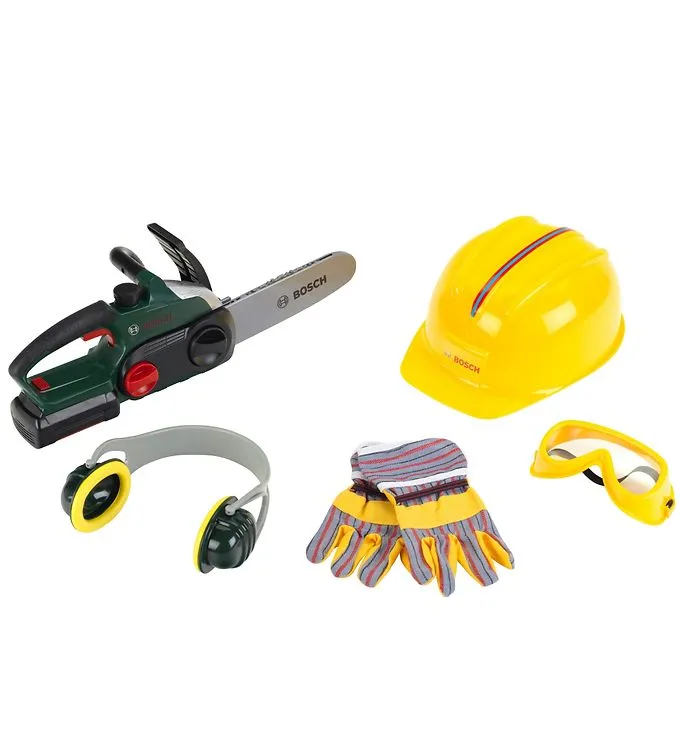 Bosch Mini Motorsåg m. Tillbehör - Leksaker - Grön/Gul