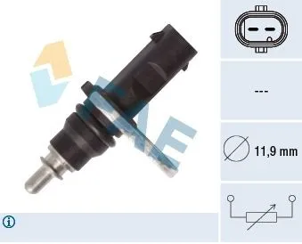 FAE Sensor, kylvätsketemperatur - P712989 - audi, seat, skoda, vw - OE 079 919 523 B, 079 919 523, 079919523