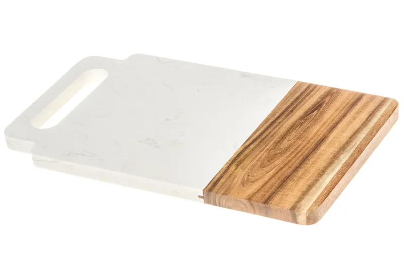Skärbräda – Marmor & Akaciaträ – 31 x 18 cm