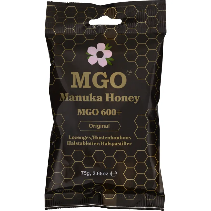 MGO Manukahonung Halstabletter 600+, Orginal, 75 g