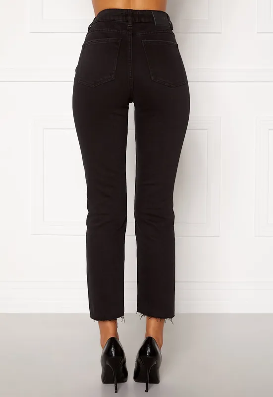 Emily HW Raw Ank Jeans (#8177)