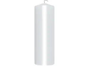 Väls ljus Duni blockljus, 22 x 7 cm, vit, 10-pack