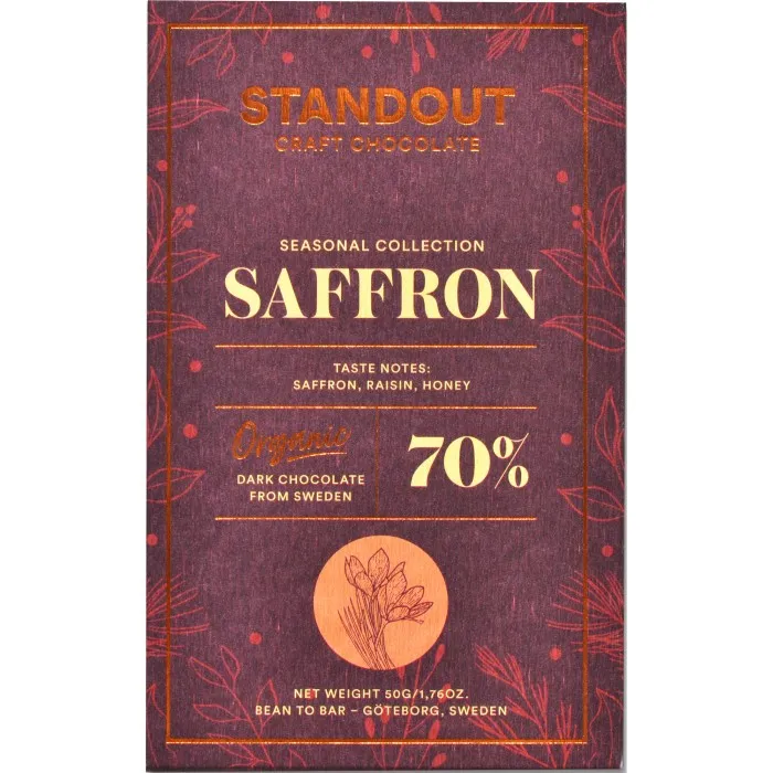 Standout Chocolate Saffran Mörk Choklad 70% 50g