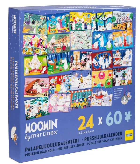 Adventskalender Pusselkalender 24×60 Bitar Mumin