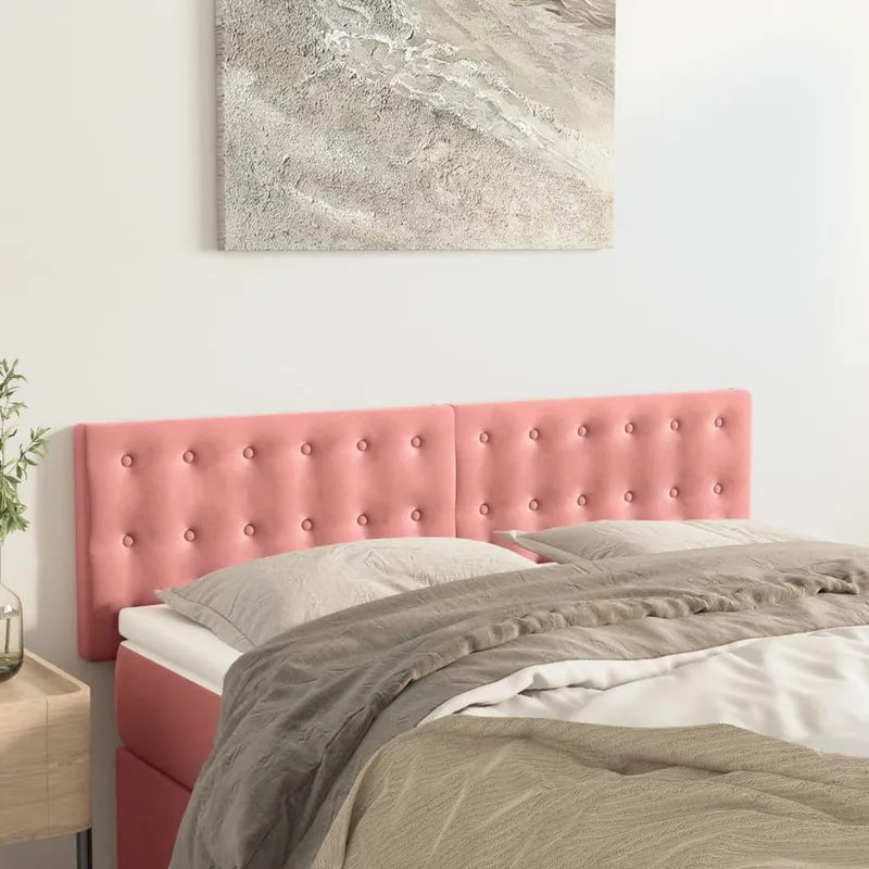 vidaXL Sänggavlar rosa 144x5x78/88 cm sammet