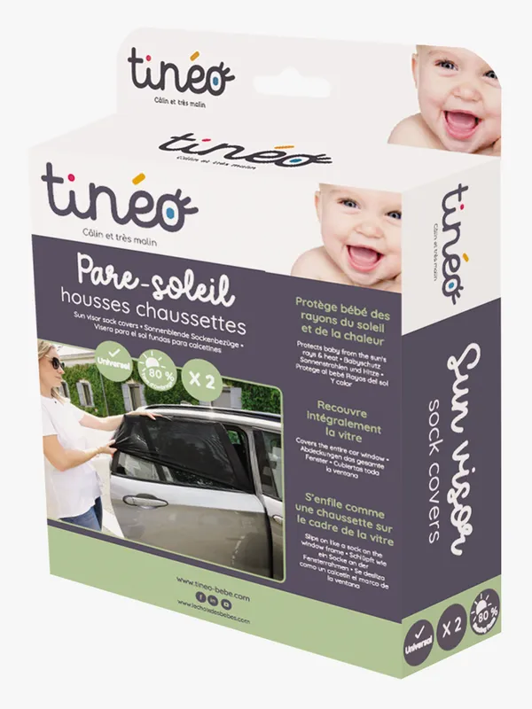 Tinéo Solskydd Dra-på för bilruta 2-pack