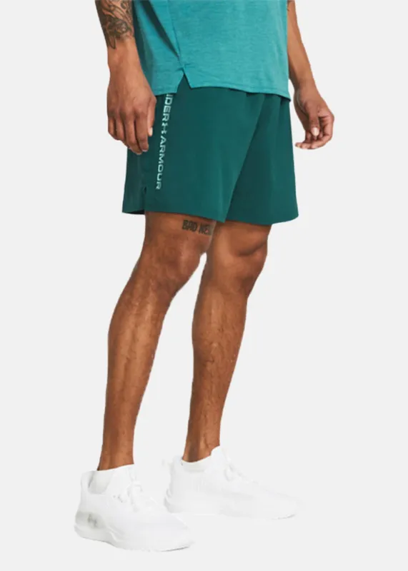 Under Armour 2P Woven Wordmark Shorts Grön polyester Large Herr
