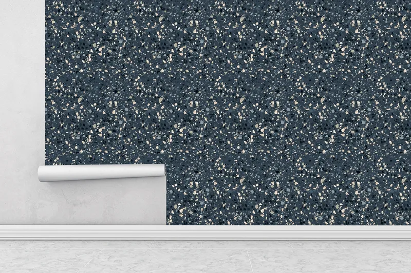Fototapet - Terrazzo / Grå och Svart