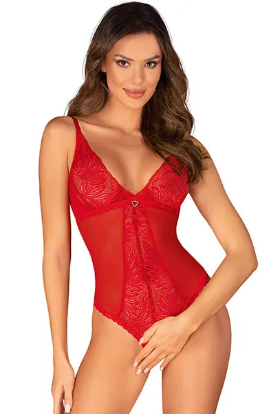 Chilisa Crotchless Teddy Red