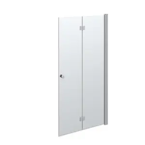 Dansani match bifold hinged door 97-99 cm satin/clear