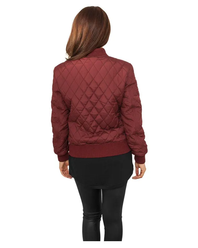 Urban Classics Diamond Quilt Nylonjakke Dame Bordeaux