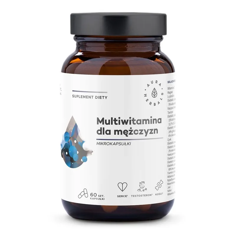 Aura Herbals – Multivitamin för män, 60 kapslar