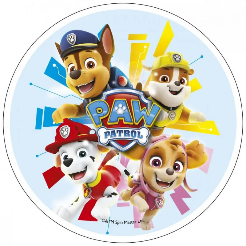 Tårtbild Paw Patrol - Chase & Skye 20 cm