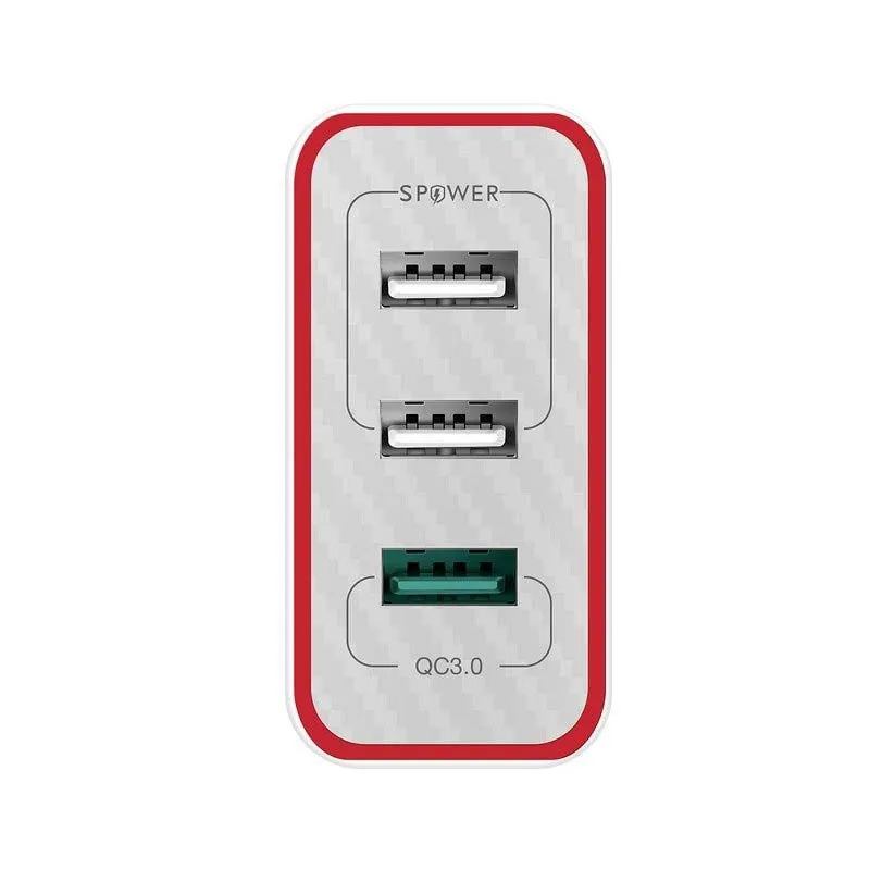BW-PL2 Laddare 3x USB, QC 3.0 30W