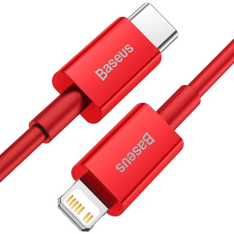 Superior USB-C till Lightning Kabel, PD, 20W, 2m – Röd