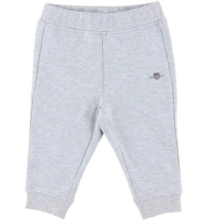 GANT Sweatpants – Shield – Light Grey Melange