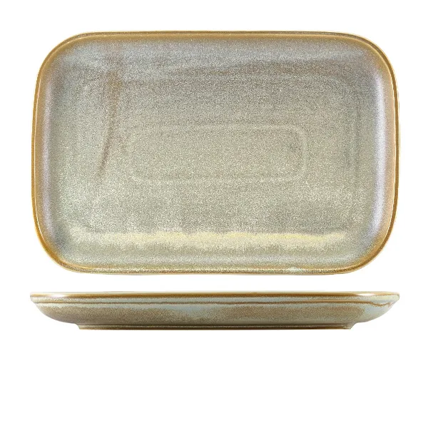 Terra Porcelain Matt Grå rektangulär tallrik 34,5 x 23,5 cm