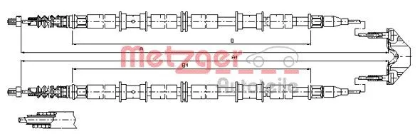 Handbromsvajer METZGER 11.5864