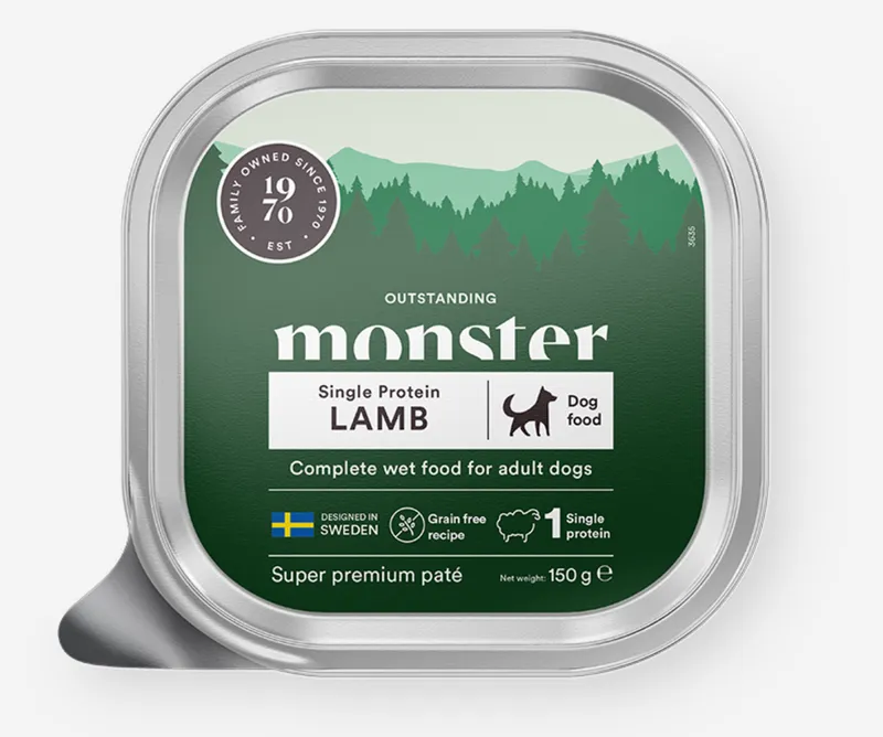 Våtfoder Paté med Lamm för Hund – 12 x 150 g