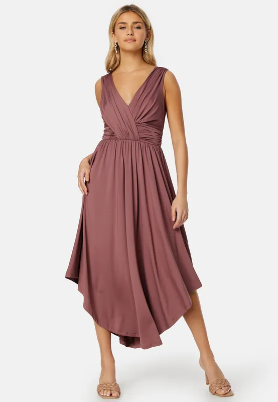 Draped Soft Midi Dress (#5747)