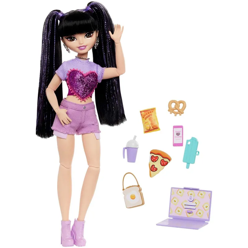 Barbie Dream Besties Renee modedocka med 11 matinspirerade tillbehör