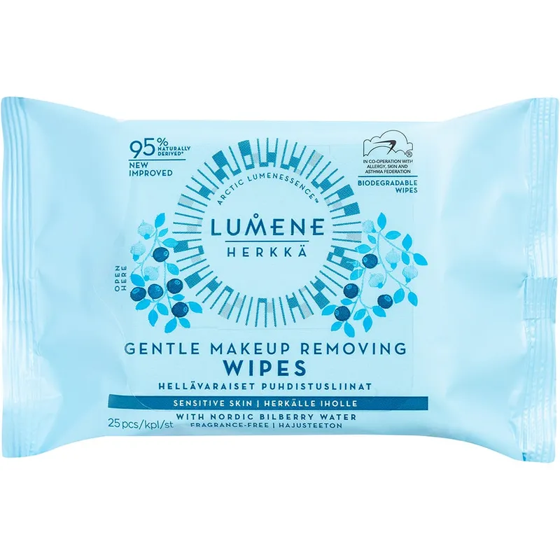 Köp 2 få 25% | Lumene HERKKÄ Gentle Makeup Removing Wipes 25 st
