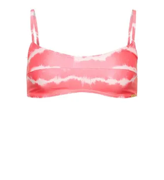 Superdry för kvinnor. W3010368A Rosa bikiniöverdel i batikfärg (L), Casual, Strandkläder, Polyester