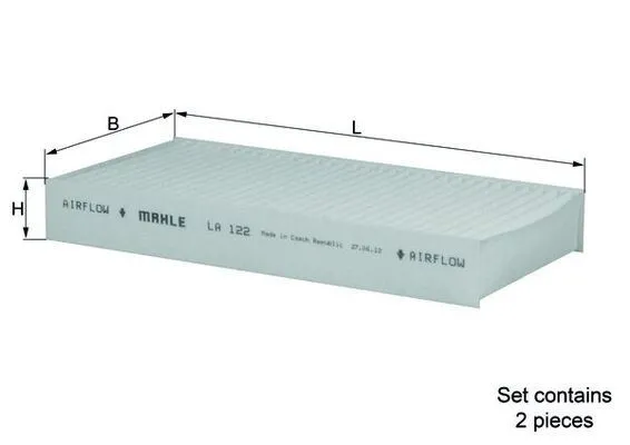 Kupéfilter MAHLE LA 122/S