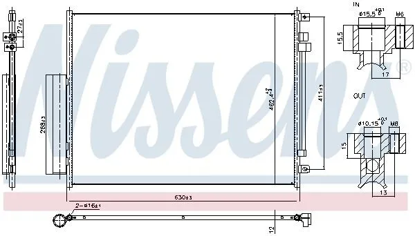 NISSENS 940972 Kondensor, klimatanläggning