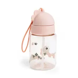 Done by Deer Vattenflaska m. Sugrör - Tiny Farm - 280ml - Powder