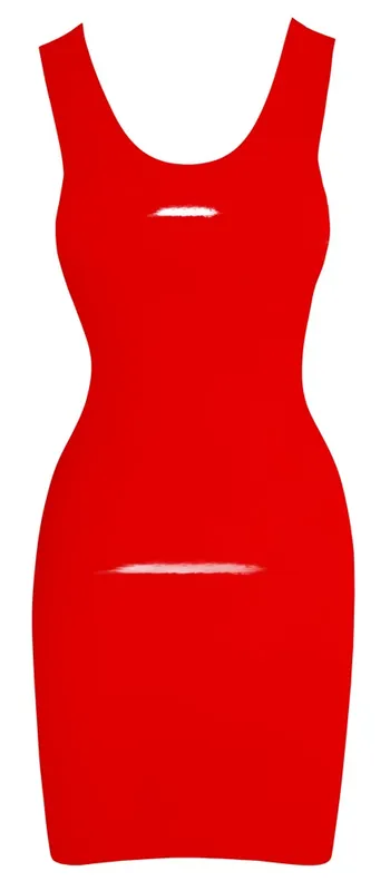 Kort Latex klänning (Storlek: Medium)
