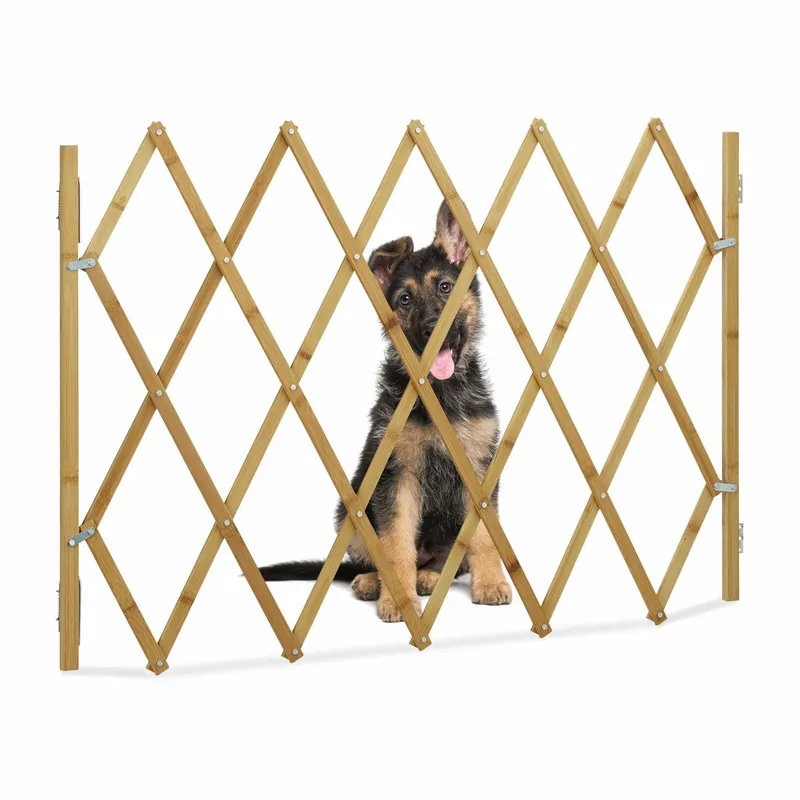 Utdragbar hundgrind i bambu