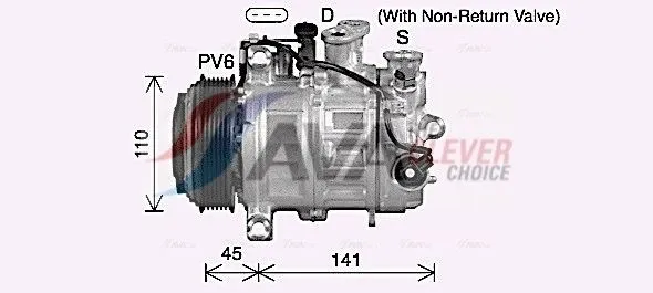 AC-kompressor AVA COOLING SYSTEMS MSAK773